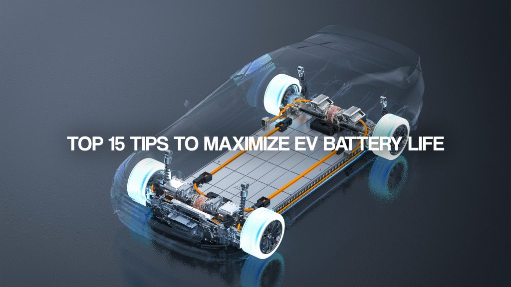 EV dashboard showing high battery percentage, symbolizing tips to maximize EV Battery Life.