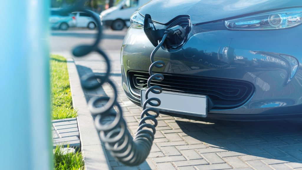 EV chargers installed in UAE shopping mall parking area