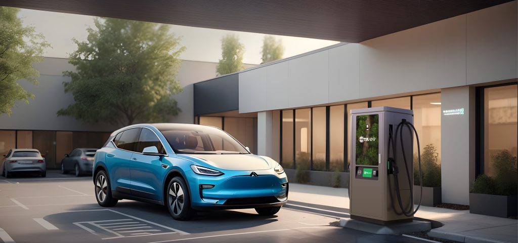 EV taxi charging with CITA Smart high-power DC charger for quick turnaround
