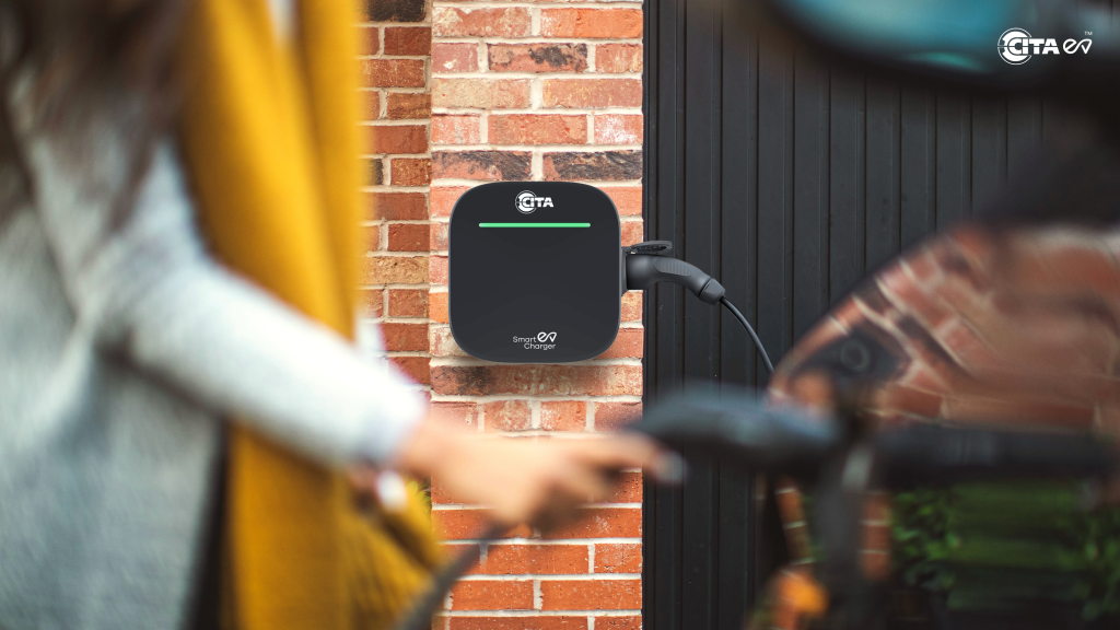 An image highlighting the status indicators or digital display of a 7kW AC EV charger, conveying its smart features for efficient home and workplace charging.